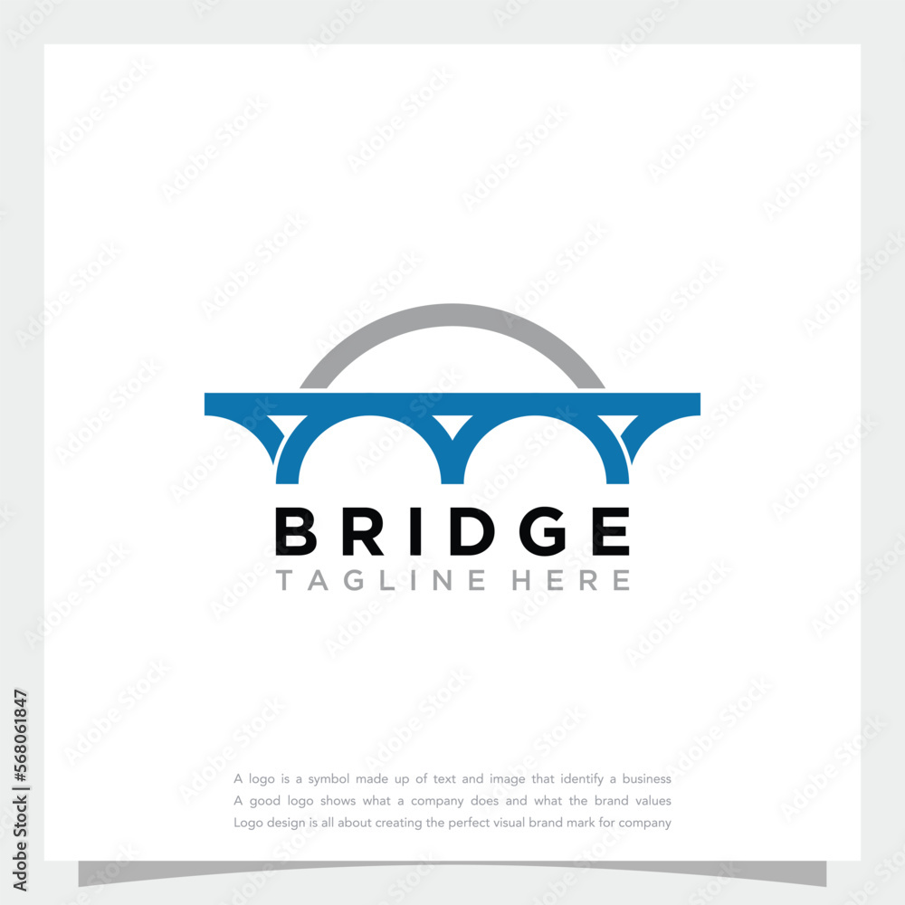 simple bridge symbol vector logo design simple bridge symbol vector logo design