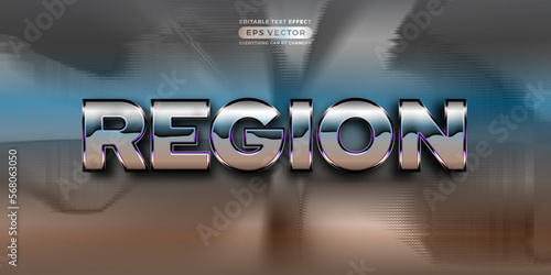 Retro text effect region futuristic editable 80s classic style with experimental background, ideal for poster, flyer, social media post with give them the rad 1980s touch