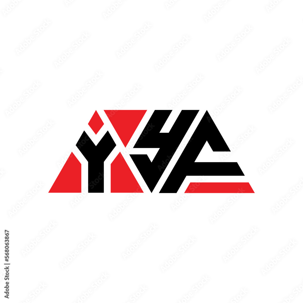 YYF triangle letter logo design with triangle shape. YYF triangle logo design monogram. YYF triangle vector logo template with red color. YYF triangular logo Simple, Elegant, and Luxurious Logo...