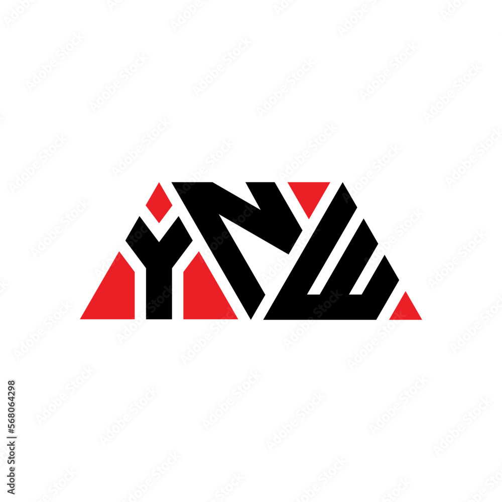 YNW triangle letter logo design with triangle shape. YNW triangle logo design monogram. YNW triangle vector logo template with red color. YNW triangular logo Simple, Elegant, and Luxurious Logo...
