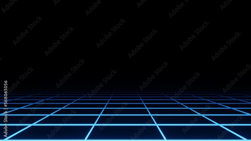 Synthwave Grid Background, Blue Neon Retro Sci-Fi, 3D Render Abstract Background Texture Synthwave Grid Background, Blue Neon Retro Sci-Fi, 3D Render Abstract Background Texture