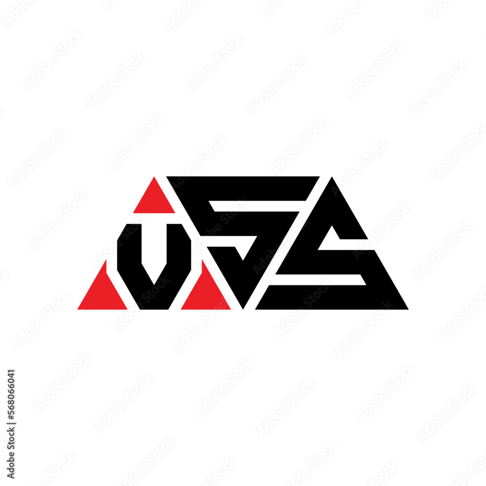 VSS triangle letter logo design with triangle shape. VSS triangle logo