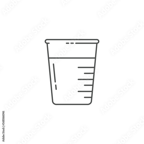 Measuring cup line outline icon
