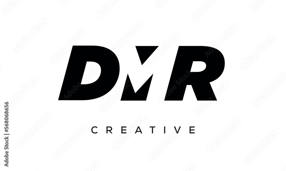 DMR letters negative space logo design. creative typography monogram vector DMR letters negative space logo design. creative typography monogram vector