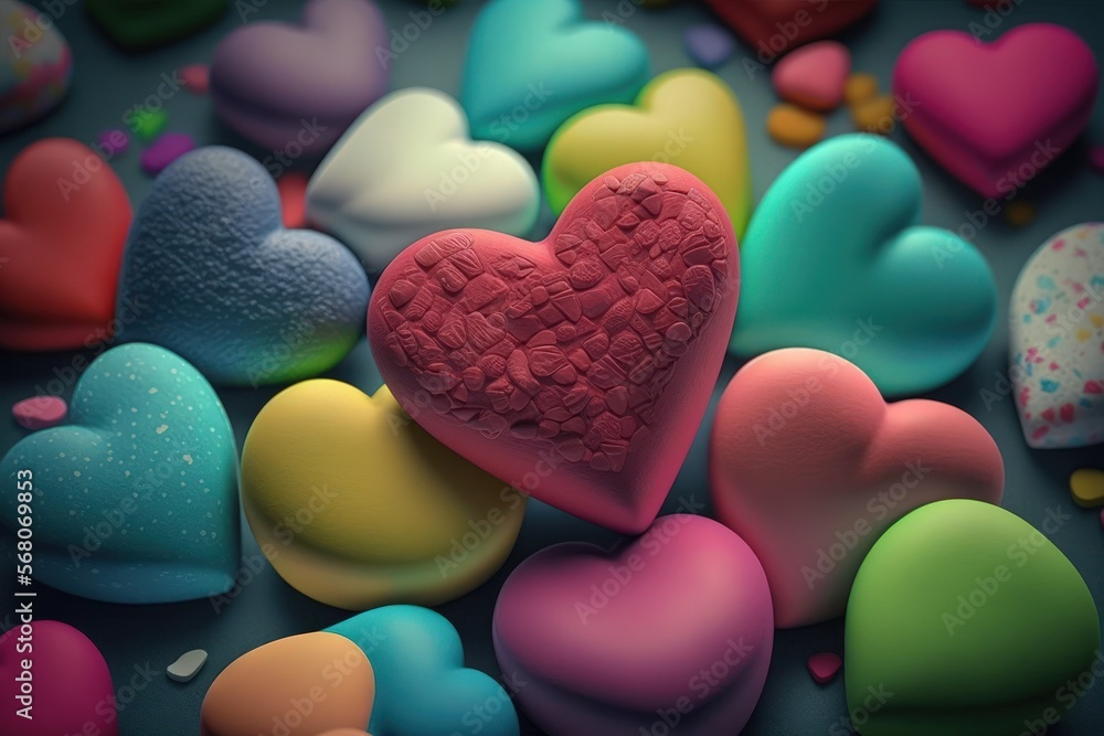 Obraz premium Valentine Abstract Heart Wallpapers