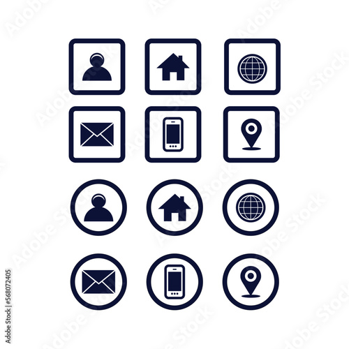 Contact information icon Symbol for website design 