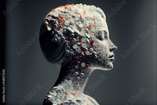 Concept of substance addiction. The struggle and journey of individuals affected by the condition. Ai Generated.