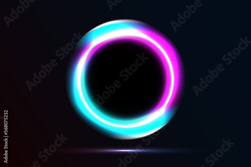 circle neon shape for a business background or logo background