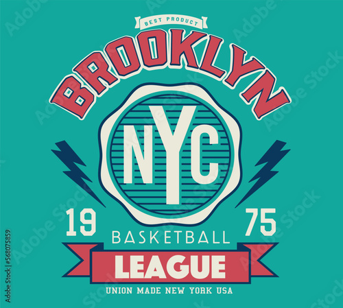 Varsity Sports League - new york basketball college league vector illustration for boys sportswear