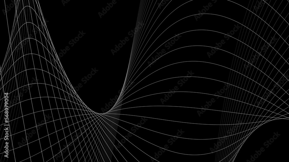 Abstract  black gray colors with wave lines pattern texture business background.