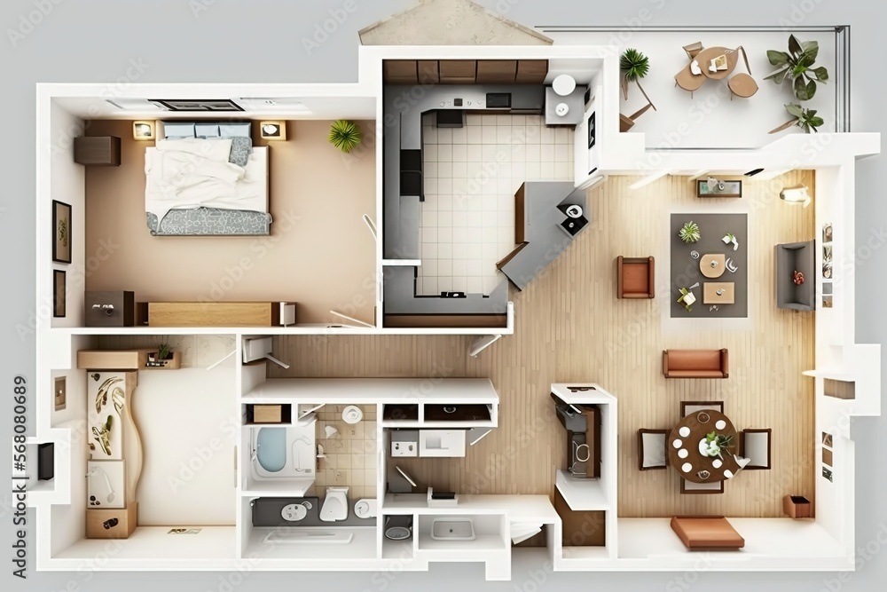 View of Top floor apartment with unique sea view in Blue Bay