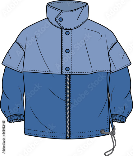 KIDS AND TEENS UNISEX WEAR MODULAR JACKET VECTOR