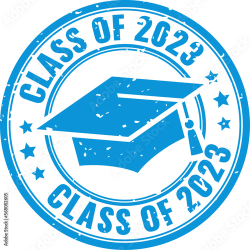 Class of 2023 ink rubber stamp