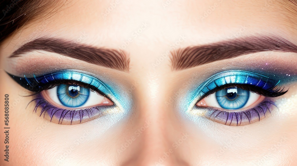 close up of a female eye with makeup close up of a female eye with makeup