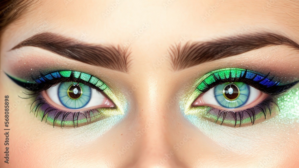close up of a female eye with makeup close up of a female eye with makeup