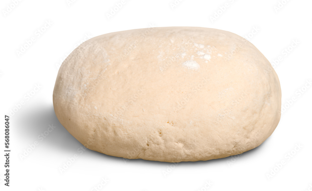 ball of raw dough over white background ball of raw dough over white background
