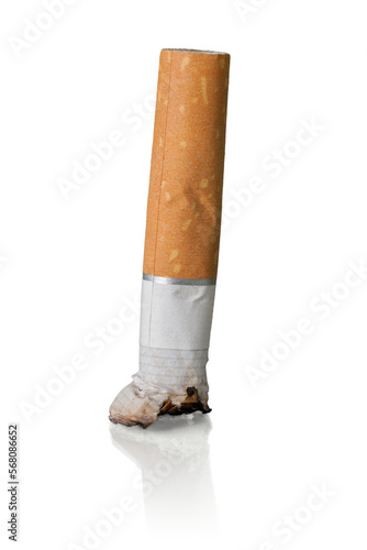 A cigarette butt, stop smoking concept