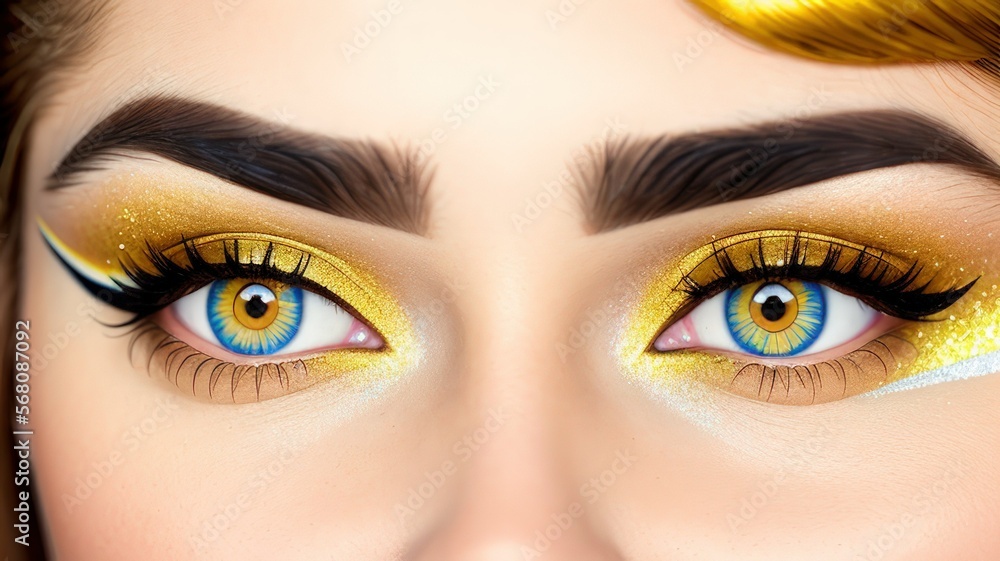 Obraz premium close up of woman eye with makeup