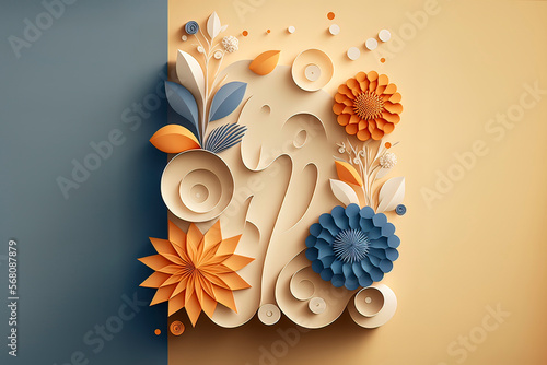 Spring pastel floral backgr...