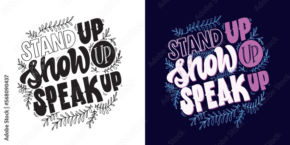Fototapeta premium Cute lettering postcard about life. Motivation lettering art print, t-shirt design, mug print. 