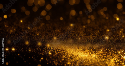 豪華な金色の粒子、粒々、舞い散る、暗い背景、宝石的、金の砂、ぼやけ、ぼけ、orgeous golden particles, flakes, fluttering, dark background, gemstone, gold sand, blurred, blurred.Bokeh