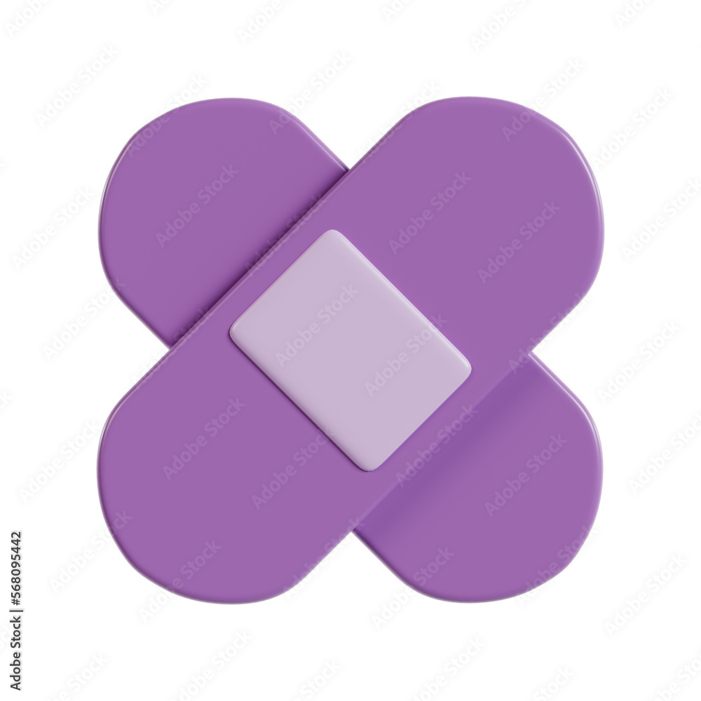 3d illustration of bandage health icon