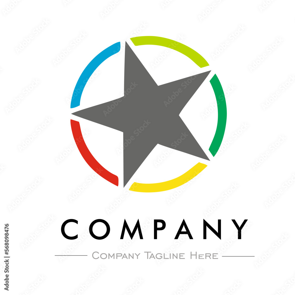 Obraz premium start circle company logo branding vector image