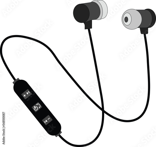 Black Wireless Sport Earphones Bluetooth