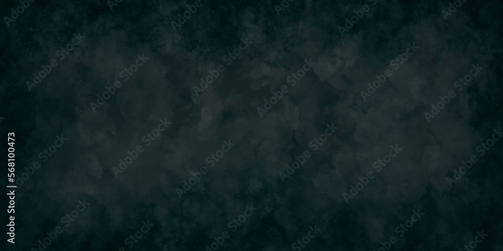 Fototapeta premium Gloomy dark blue background of large size, wallpaper with smoke, texture of clouds, grunge interior design of surfaces.