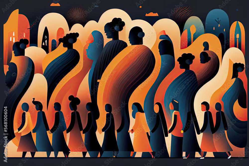 Black History Month Abstract Togetherness African American Black Ethnicities Marching Celebrate Community Strength Activism Equality Diversity Black History Month Abstract Togetherness African American Black Ethnicities Marching Celebrate Community Strength Activism Equality Diversity