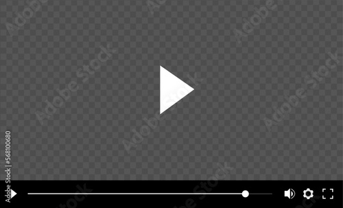 Video player shape, empty mockup video player frame, broadcasting vector illustration