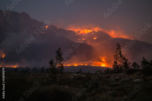 Mountain Fire at Dawn