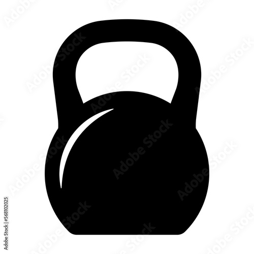 Kettlebell icon. Weight icon, training equipment flat vector icon for exercise apps and websites.