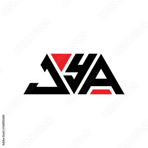 JYA triangle letter logo design with triangle shape. JYA triangle logo design monogram. JYA triangle vector logo template with red color. JYA triangular logo Simple, Elegant, and Luxurious Logo...