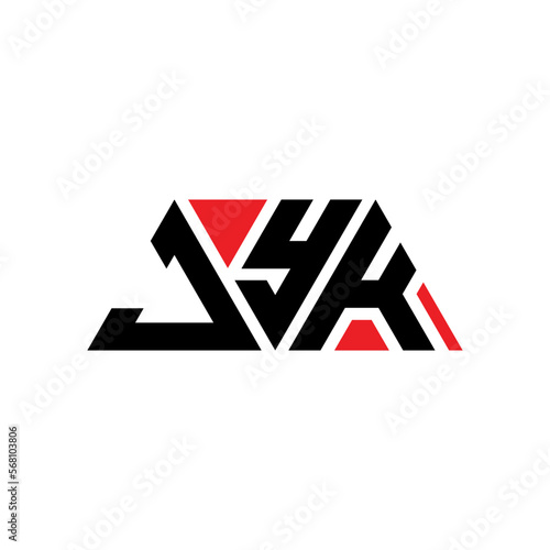 JYK triangle letter logo design with triangle shape. JYK triangle logo design monogram. JYK triangle vector logo template with red color. JYK triangular logo Simple, Elegant, and Luxurious Logo...