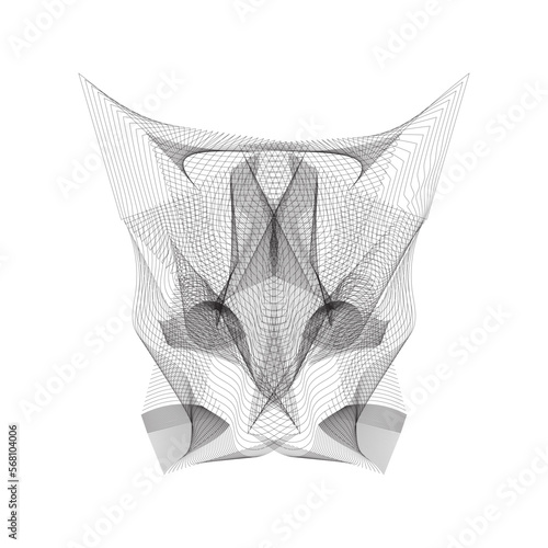 Abstract Illustration of a cat face 