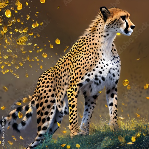 A fantastical cheetah with spots made of fireflies1  Generative AI