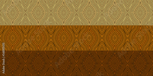 3 African wood textures, ethnic design of a veined wood, seamless and textured pattern, high definition (HD format), illustration