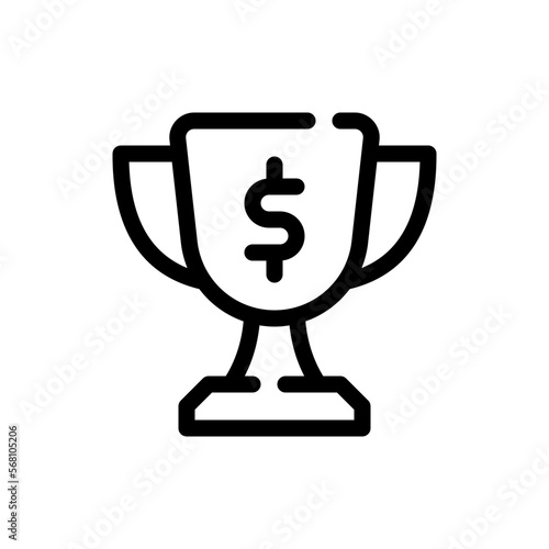 trophy line icon