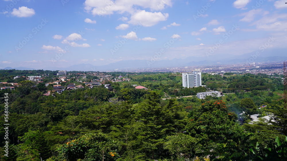 Fototapeta premium view of the city from the river