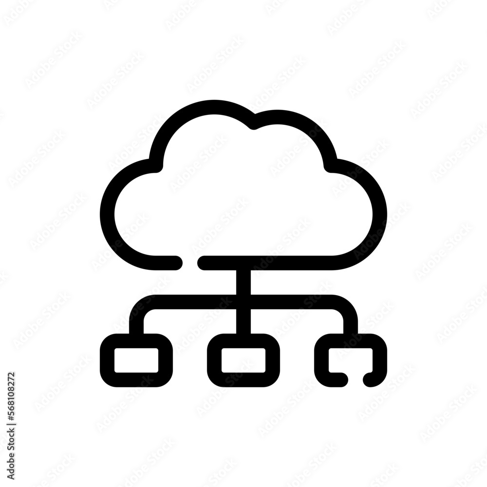 cloud computing line icon cloud computing line icon