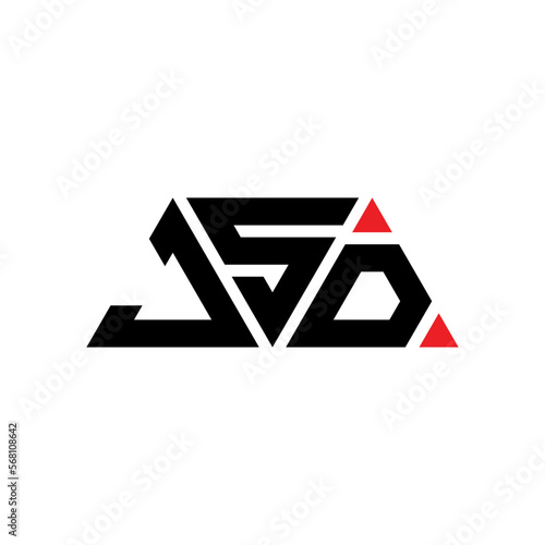 JSD triangle letter logo design with triangle shape. JSD triangle logo design monogram. JSD triangle vector logo template with red color. JSD triangular logo Simple, Elegant, and Luxurious Logo...