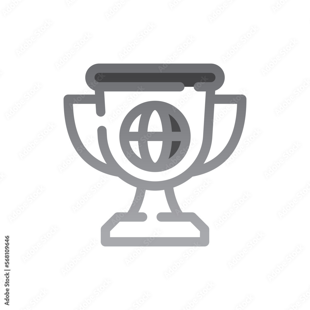 trophy two tone gradient icon trophy two tone gradient icon