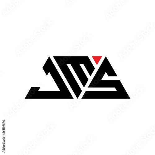 JMS triangle letter logo design with triangle shape. JMS triangle logo design monogram. JMS triangle vector logo template with red color. JMS triangular logo Simple, Elegant, and Luxurious Logo...