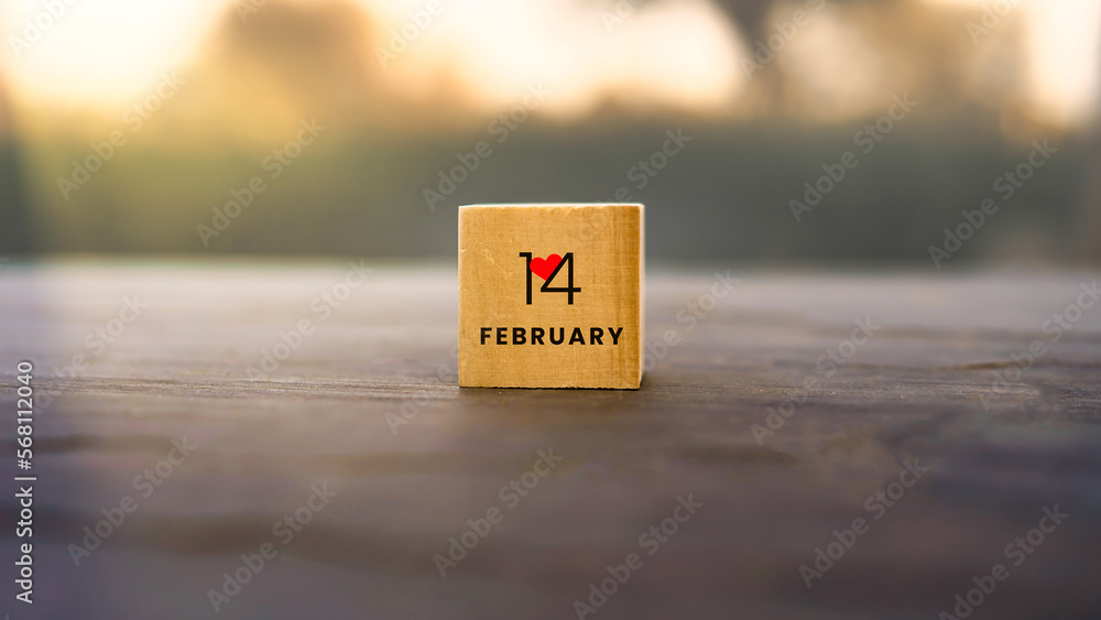 14 february Happy Valentines day holiday wooden cube with red heart. Love and relationships concept. Romance and recognition. 14 february Happy Valentines day holiday wooden cube with red heart. Love and relationships concept. Romance and recognition.