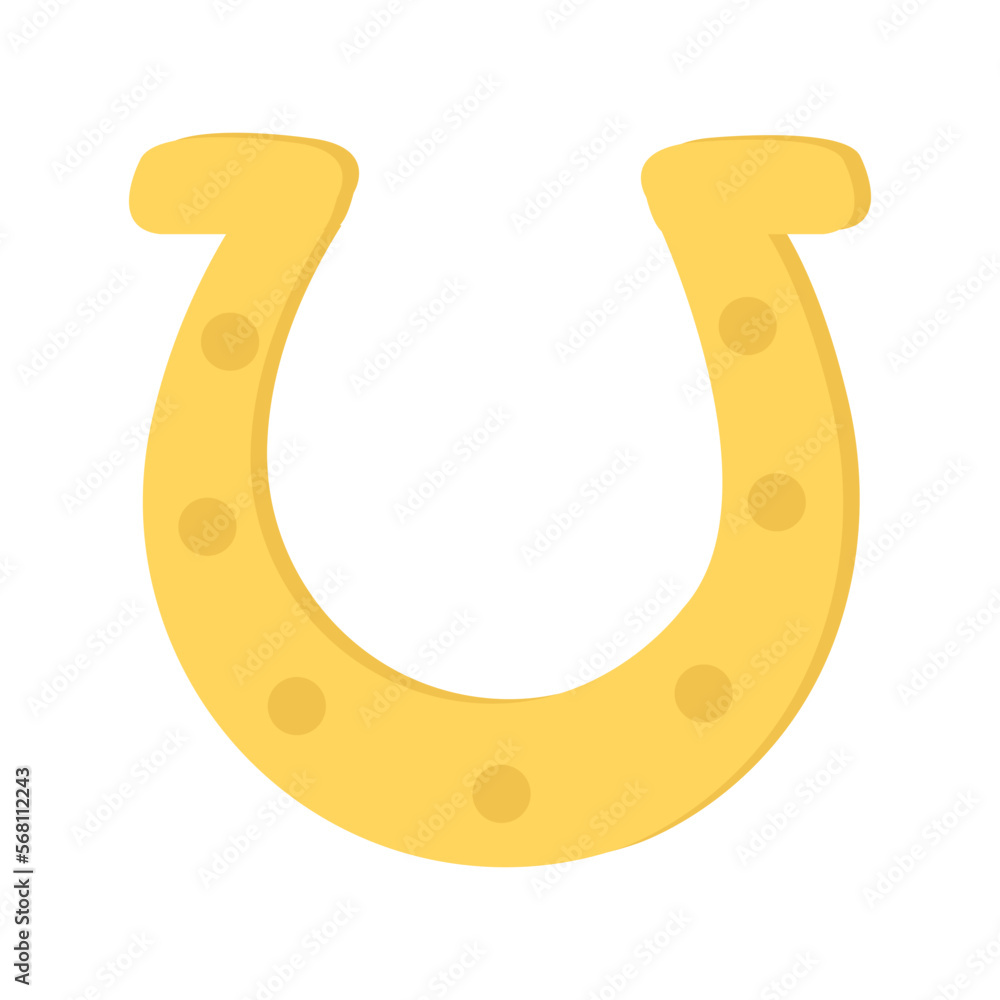 Cute golden horseshoe. Good luck symbol. Cute golden horseshoe. Good luck symbol.