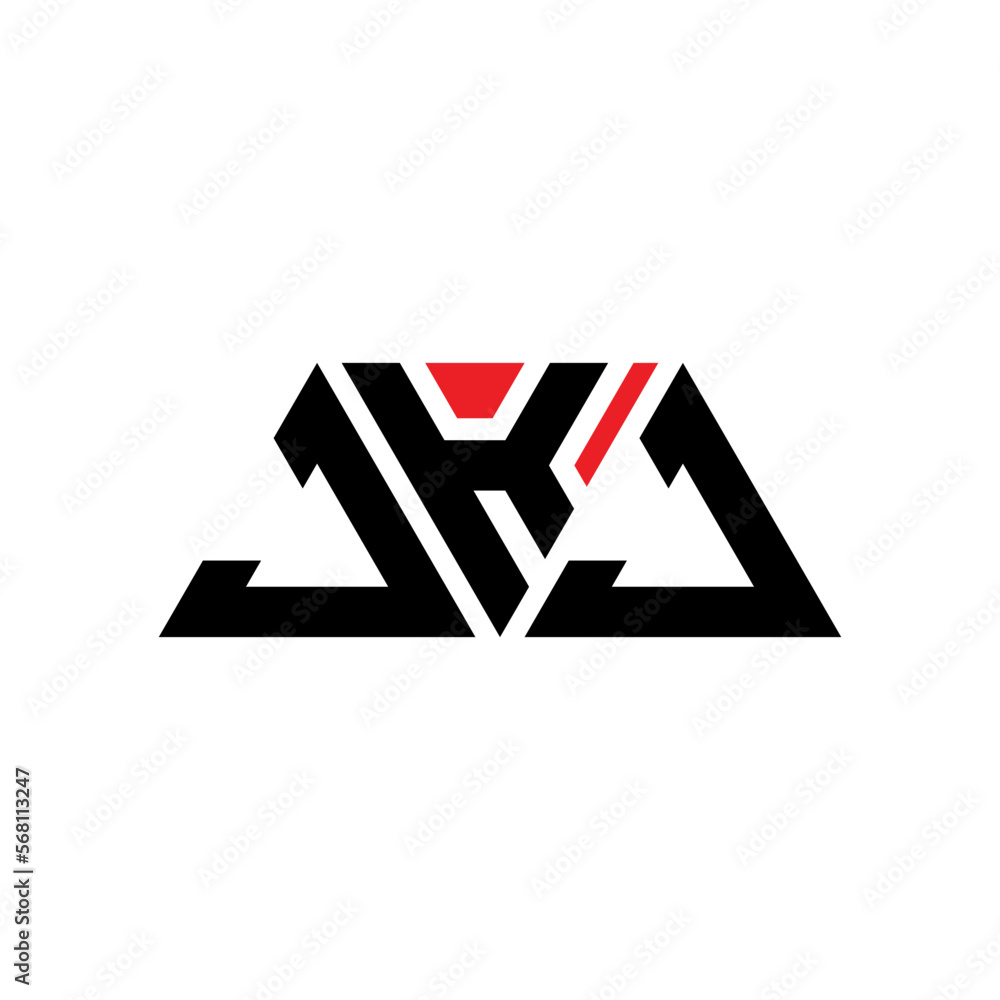 JKJ triangle letter logo design with triangle shape. JKJ triangle logo design monogram. JKJ triangle vector logo template with red color. JKJ triangular logo Simple, Elegant, and Luxurious Logo...