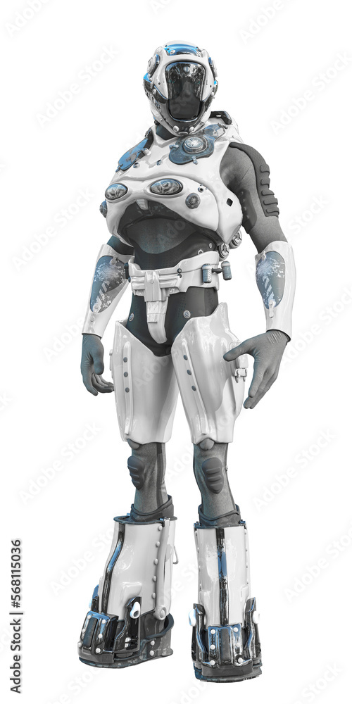 astronaut in green exo suit exploring arround astronaut in green exo suit exploring arround