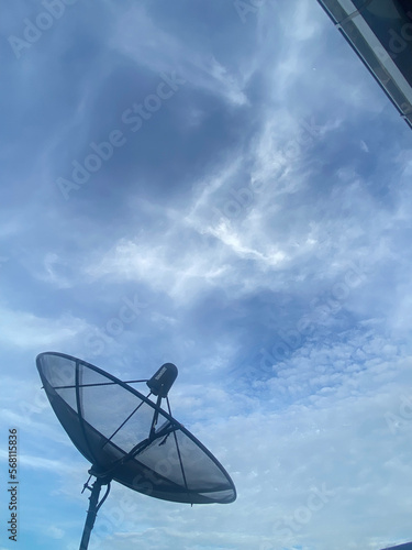 satellite dish and blue beautiful sky