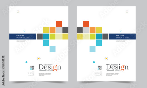 Cover design for annual report and business catalog, magazine, flyer or booklet. Brochure template layout. A4 cover vector EPS-10